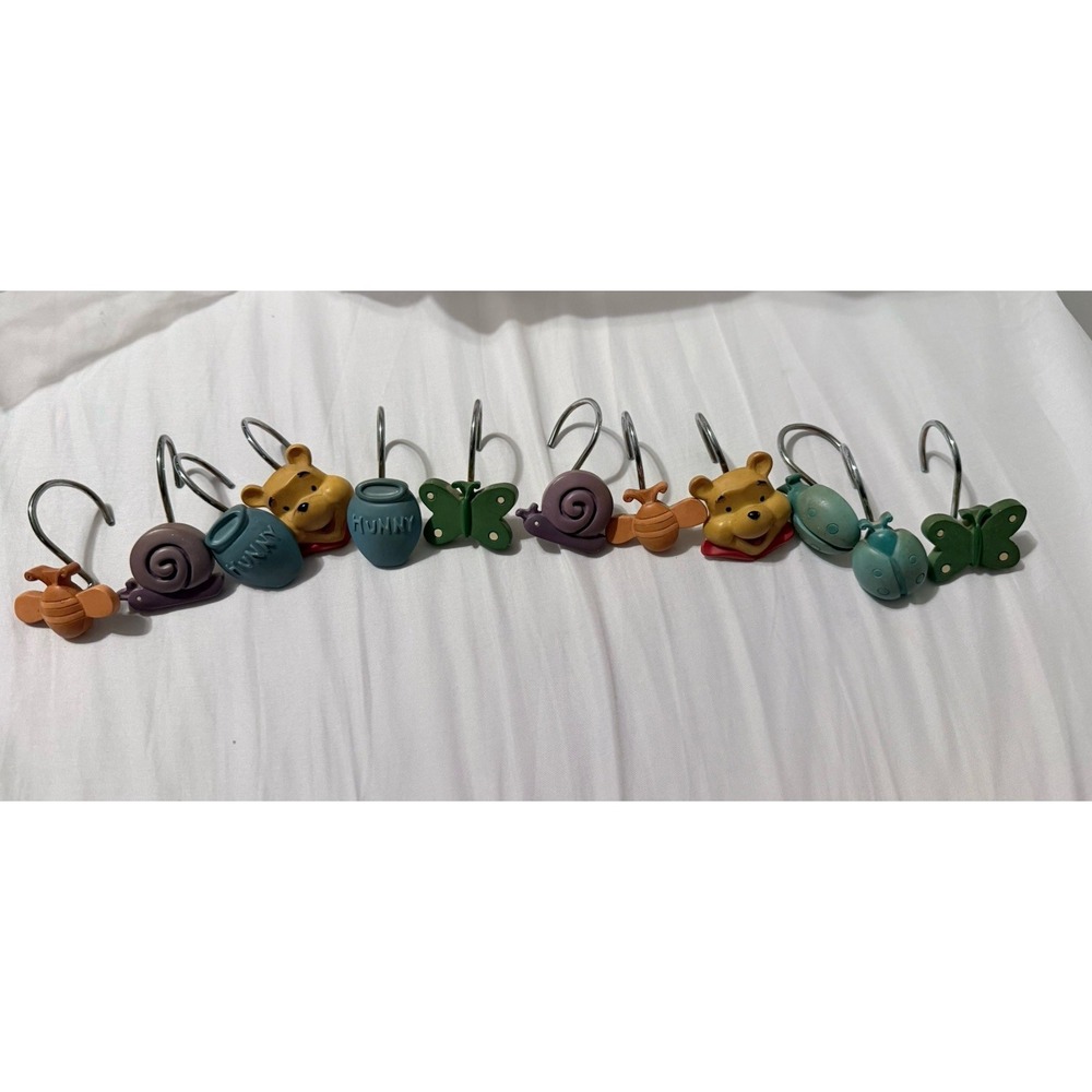 Vintage Walt Disney Winnie the Pooh Shower Curtain Hooks